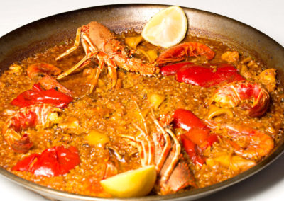 les dunes suites restaurante paella marisco